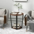 thumbnail image 4 of Costway Table d'Extrémité Industrielle Ensemble de Tables d'Appoint pour Sofa ot 2 Tables de Nuit avec Tablette de Rangement, 4 of 10