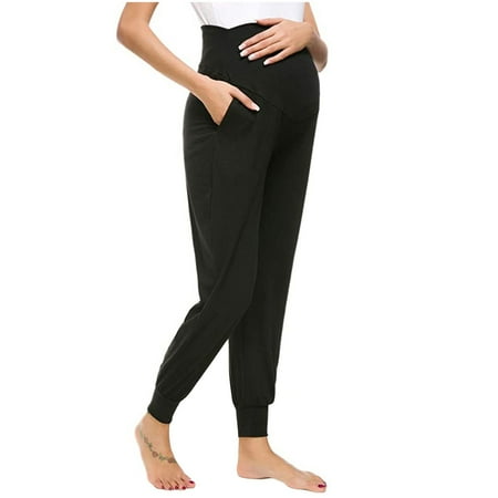

Fragarn plus size maternity clothes Women s Color Pocket Casual Loose Belly Support Pregnant Women s Pants