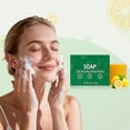 thumbnail image 2 of Turmeric Lemon Soap Bar – For Dark Spots, Nourishing & Clarifying Facial & Body Skin, Suitable for Dry & Oily Skin – Gentle Daily Cleanser (2PCS), 2 of 7