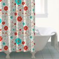 thumbnail image 4 of Pioneer Flower Floral Print Pattern Shower Curtain 72"x72", Bathroom Decorative Shower Curtain Set with 12 Hooks, Waterproof Washable, 4 of 6
