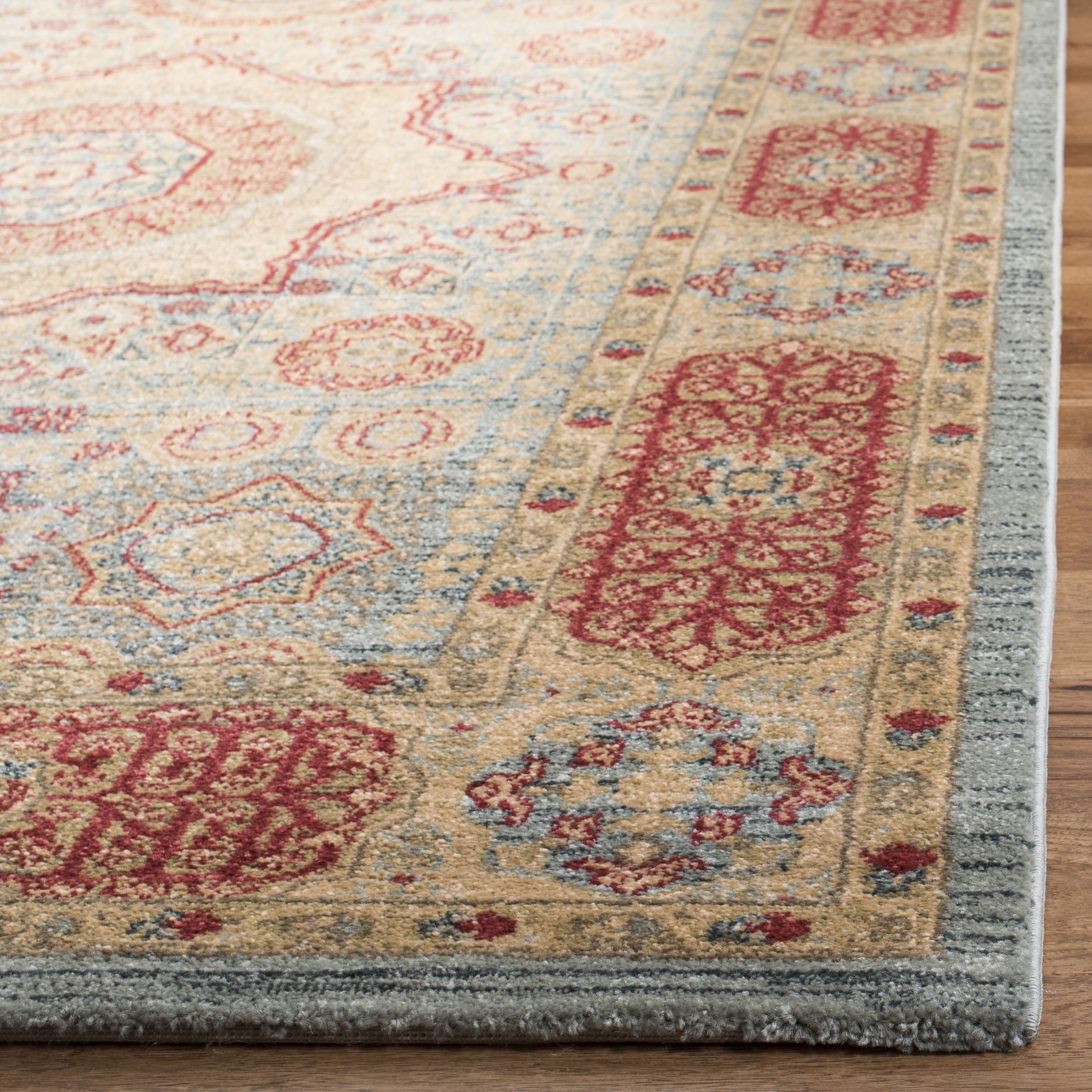Safavieh Mahal Rosalynne Bordered Area Rug, Navy/Red, 9' x 12'