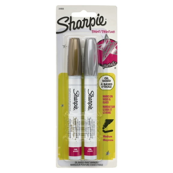 12 Packs: 2 ct. (24 total) Sharpie Oil-Based Medium Point Metallic Paint Marker Set