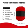 thumbnail image 2 of Nbpower [Pack of 5] Crochet Yarn for Crocheting, 600 Total Yards 4 Ply Knitting Yarn for Crochet Kit, 250g/8.8oz Acrylic Yarn for Beginner DIY Art, Knitting, Crocheting, and Crafts - Red, 2 of 7