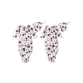 thumbnail image 2 of Qmyliery Newborn Girl Knotted Gown and Hat Set Floral Print Long Sleeve Round Neck Button Detail Sleepwear, 2 of 9
