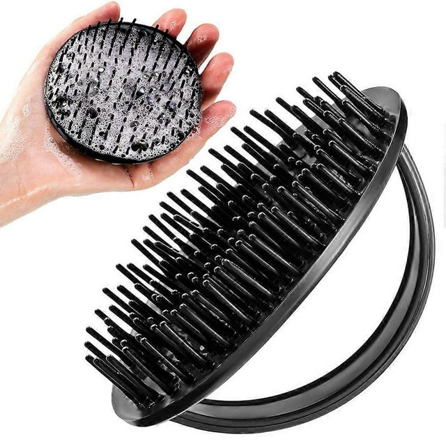 Brosse à shampoing en plastique pour le massage du cuir chevelu, pour cheveux secs et mouillés, pour femmes et hommes