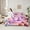 Pink Purple, variant on Homewish Dreamy Unicorn Teens Bedding Comforter Set 7 Pieces, Girly Pink Cartoon Animal Full Bedding Set, Rainbow Plant Reversible Fitted Sheet Flat Sheet, Luxury Bedroom Decor