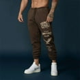 thumbnail image 6 of Youngla Pants Men's Sweatpants Letter Print Pants Active Athletic Cotton Casual Pants Running Workout Gym Pants Size M, 6 of 7
