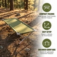 thumbnail image 6 of Veryke Portable Folding Camping Cot with Carrying Bag - Army Green, 6 of 11