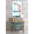 thumbnail image 3 of Miami, Florida, Typography and Icons, Pink and Blue (24x36 Giclee Gallery Art Print, Vivid Textured Wall Decor), 3 of 3