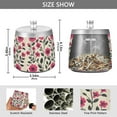 thumbnail image 2 of Yayeee Ashtray with Lid for Cigarette Smokeless Stainless Steel Home Ash Holder, Pink Flowers, 2 of 7