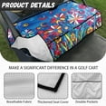 thumbnail image 5 of SEANATIVE Flowers Blue Golf Cart Seat Covers with 4 Front Pockets Anti-Hot Golf Cart Rear Seat Covers Club Car Back Seat Blanket Towel Universal Fit 2-Seat Golf Cart Travel Golf Cart Accessories, 5 of 7