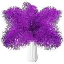 Nvzi 24pcs Purple Ostrich Feathers Natural Bulk 10-12Inch 25cm-30cm for Wedding Party Centerpieces Easter Gatsby and Home Decorate Ostrich Feathers