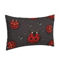 thumbnail image 2 of Balery Red Ladybugs On Dark Background Pillow Covers,Bed Pilowcases,Reversible Plush Throw Pillow Covers End Pillow Encasement,Pillow Case - 20"X30", 2 of 9