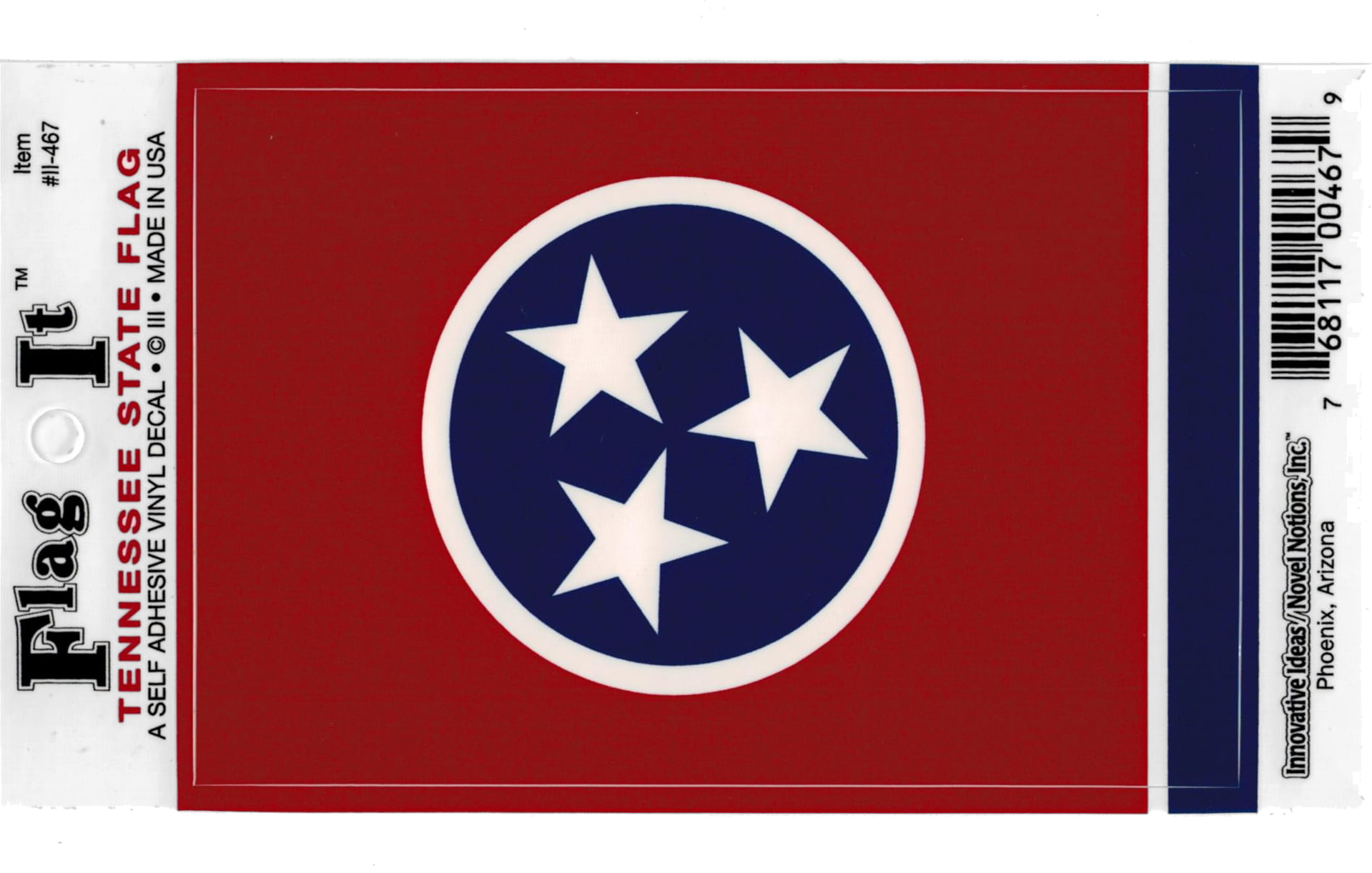 Tennessee State with Swirls Sticker