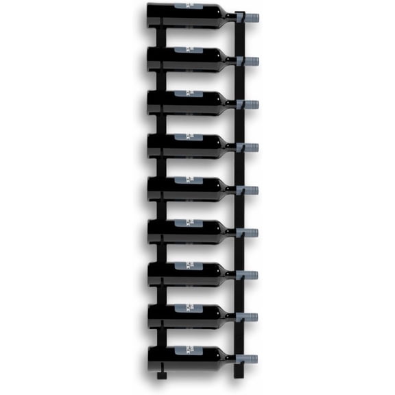 HOMLUX Wine Stack 9 Bottle Metal Wall Mounted Wine Rack