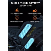 Electric Dirt Bike Dual Motor 3000W Peak, Dual Battery 25Ah+15Ah, 160N.m Torque, 40° Climbing, Fat Tire Off Road Electric Bike for Adults
