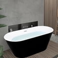thumbnail image 2 of 59" Oval Shape Freestanding Bathtub, Acrylic Bathtub Soaking Tubs with Overflow Drain, 2 of 8
