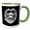 Green/White, variant on 3drose, Gorilla - Gorilla, Monkey, Ape, Orangutang, Animal, Animals, Primate, 11oz Mug