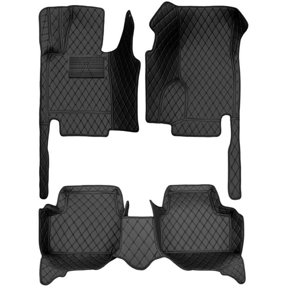 Leadwolf Auto Car Mats for infiniti G25 G35 G37 Q40 Sedan 2007-2013 5 Seats Carpet Protection PU Leather Car Liners All Weather Black 3pc