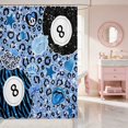 thumbnail image 2 of Erosebridal Billiard Shower Curtain 72Wx72L Blue Bathroom Curtain, Sky Leopard, 2 of 5