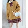 thumbnail image 5 of Japanese style sweater spring autumn V-neck cotton knitted sweater JK uniform cardigan multicolor Cosplay women's wear, 5 of 5