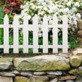thumbnail image 4 of OULII 4 Sets White Plastic Garden Edging Fence - , Weather Resistant with Easy Installation for Lawn and Garden Borders, 4 of 8