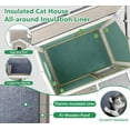 thumbnail image 3 of Gowoodhut Insulated Cat House Weatherproof Outdoor Cats Shelter Platform for 1-3 Community Cats Small Pets, 3 of 7