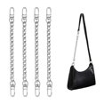 thumbnail image 3 of 4 Pack 7.9 Inch Bag Flat Chain Strap Purse Extender with Alloy Clasps Handbag Chain Straps Metal Bag Strap Replacement Purse Clutches Handles - , 20x1.2cm, 3 of 8