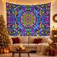 thumbnail image 3 of Moon Stars Radial with Complex Mandala Jagged Layered, Mystical Fantasy for Space Lovers, Galaxy Room Decor, Graduation Gift, Tapestry Wall Hanging for Bedroom and Dorm, 3 of 7