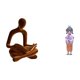 thumbnail image 1 of Figura Decorativa De Pensador Abstracto, Escultura Humana Para Oficina, Bar, Boda, Estatua De Resina, Estilo Kabuki Asiático, Kimono Japonés, Muñeca Geisha, Cumpleaños, Casa De Campo,, 1 of 8