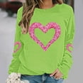 thumbnail image 2 of hotojiny Valentines Day Sweatshirt for Women Plus Size Crew Neck Cute Heart Graphic Shirts Casual Valentine Pullover Long Sleeve Tops, 2 of 5