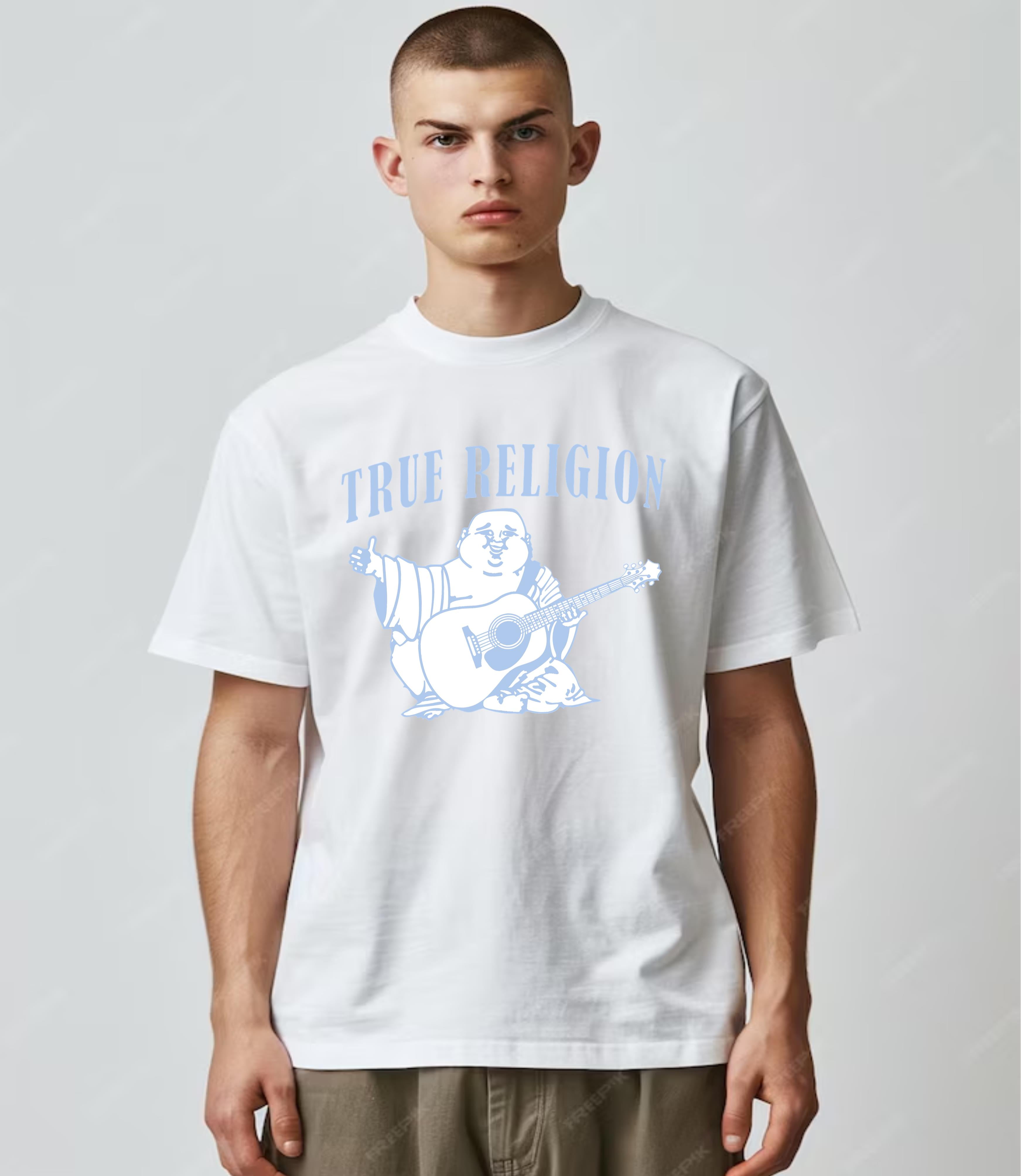 True Religion T-Shirt, Unisex Short Sleeves Tee for Men and