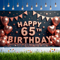 thumbnail image 5 of Decorative Design Happy 65th Birthday Banner Balloon Decoration Party Decoration Birthday Party for Senior Celebration Event, 5 of 8