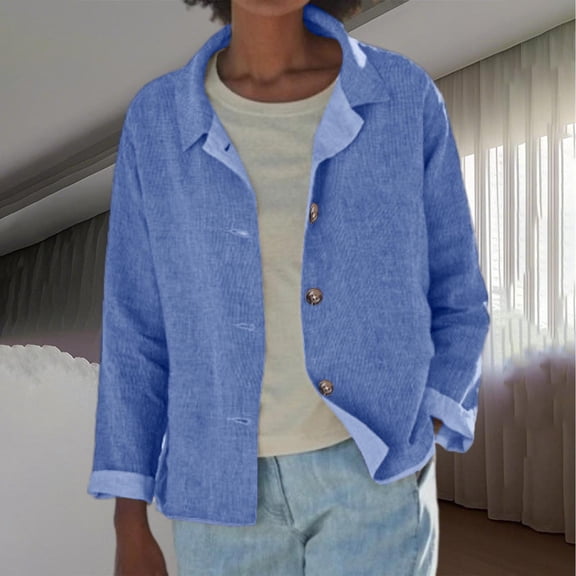 Fengqque Women's Fashionable and Comfortable Long Sleeve Round Neck Loose Cardigan Soft Jacket Red XL(XL)