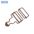 thumbnail image 3 of Unique Bargains Overall Buckles 2 Sets Metal Suspender Replacement Buckles 35mm Copper Tone, 3 of 6
