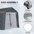 thumbnail image 5 of Aoodor 6ft x 8ft Heavy Duty Storage Shelter Black Carports, 5 of 8