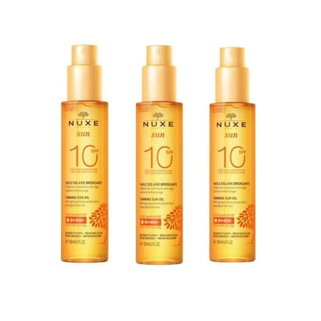 Nuxe Sun Tanning Oil Face & Body SPF10 150 ml 3 Pack