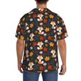 thumbnail image 3 of Naloa Autumn Fox Men's Loose Fit Cuban Collar Short-Sleeve Shirt, Hawaiian Shirts, Mens Shirts Casual for Everyday Wear Outings-3X-Large, 3 of 5