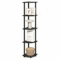 thumbnail image 2 of Furinno TURN-N-TUBE 5 Tier Corner Bookshelf in Dark Mocha, 2 of 8