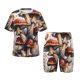 thumbnail image 1 of Fotbe Cute Forest Mushrooms Pijama Estampada de 2 Piezas para Niños – Ropa de Dormir de Manga Corta Cómoda para Niños y Niñas, Camiseta y Shorts de Algodón-Small, 1 of 6