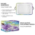 thumbnail image 3 of Green Blue Purple Tie-dye Square Storage Bins with Handles Collapsible Containing Box 2 Packs, 3 of 9