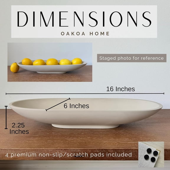 Concrete Large Decorative Bowl for Home Decor