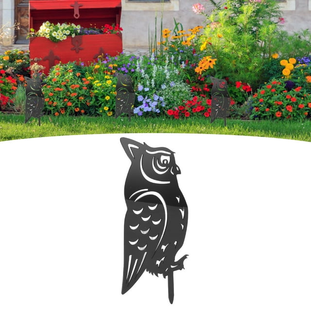 Tarjeta Decorativa De Búho Para Jardín, Estacas Acrílicas Con Silueta De Búho Para Césped Y Patio Al Aire Libre