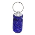 thumbnail image 2 of Keychain Medication Holder, Keychain Medication Container Portable Aluminium Alloy Waterproof Rhinestone  For Travel For Vitamin, 2 of 8