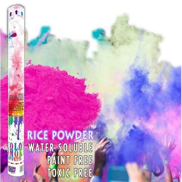 Blinkee HPGRCC18-PKN 18 in. Holi Powder Confetti Cannon, Pink
