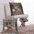 thumbnail image 6 of Digital Thanksgiving Painting Turkey Flowers Pumpkins Throw Pillow Covers Pillowcases 16 x 16 Inch Home Decor 2 Packs for Bedroom Sofa, 6 of 6