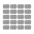 thumbnail image 1 of Paquete de 20 moldes de aluminio para muffins de 6 tazas: moldes de aluminio para cupcakes, tamaño de muffins favorito para hornear cupcakes plateados, plateados, 1 of 5