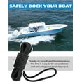 thumbnail image 4 of BLUEWING Double Braided Nylon Dock Lines with 15" Loop 25ft Boat Rope 5/8" 16mm Marine Docking Lines Boat Mooring Line Black, 4 of 7