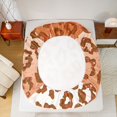 thumbnail image 5 of Feelyou Leopard Print Teens Twin Sheet Sets, Orange Sequin Print Bedding, 3pcs, 5 of 7