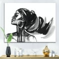 thumbnail image 2 of Designart ' Black and White Portrait of African American Woman IV ' Modern Canvas Wall Art Print, 2 of 4